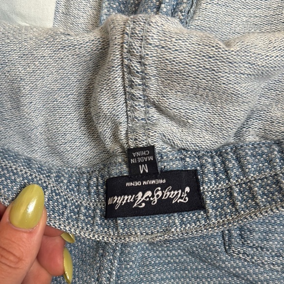 Free People Gray Distressed Jean Shorts - Picture 2 of 3